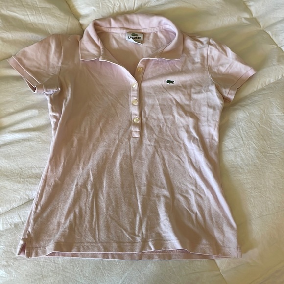 Lacoste light pink polo - Picture 1 of 3